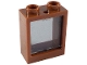 Part No: 60592c07  Name: Window 1 x 2 x 2 Flat Front with Trans-Black Glass (60592 / 60601)
