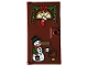 Part No: 60616pb102  Name: Door 1 x 4 x 6 with Stud Handle with Gold Window and Letterbox, Christmas Decoration, White Snowman, Red and Green Plant Pattern (Stickers) - Set 4002023