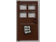 Part No: 60623pb06  Name: Door 1 x 4 x 6 with 4 Panes and Stud Handle with 'GONE FISHIN'' Pattern (Sticker) - Set 21310