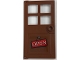 Part No: 60623pb07  Name: Door 1 x 4 x 6 with 4 Panes and Stud Handle with 'OPEN' Pattern (Sticker) - Set 21310