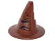 Part No: 6131pb05  Name: Minifigure, Headgear Hat, Wizard / Witch with Black HP Sorting Hat Pattern