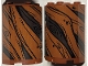 Part No: 6259pb052  Name: Cylinder Half 2 x 4 x 4 with Black and Dark Brown Tree Bark Lines Pattern (Sticker) - Set 76407