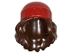 Lot ID: 404964918  Part No: 80577pb03  Name: Mini Doll, Hair Combo, Hair with Hat, Long Wavy with Molded Red Beanie Pattern