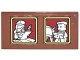 Part No: 87079pb0015  Name: Tile 2 x 4 with Writer and Painter Pictures and Gold Frames Pattern (Sticker) - Set 4840