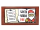 Part No: 87079pb0357  Name: Tile 2 x 4 with 'SANTA NEEDS YOU', Santa Minifigure and List Pinned to Board on Transparent Background Pattern (Sticker) - Set 10245