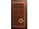 Part No: 87079pb0636L  Name: Tile 2 x 4 with Door with Gold Pull Ring Pattern Left Side (Sticker) - Set 71043