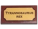 Part No: 87079pb0655  Name: Tile 2 x 4 with 'TYRANNOSAURUS REX' Pattern (Sticker) - Set 21320
