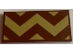 Part No: 87079pb0732  Name: Tile 2 x 4 with Gold Zigzag Stripes with Small Corner Triangles Pattern (Sticker) - Set 41068