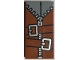 Part No: 87079pb1144  Name: Tile 2 x 4 with Belts, Dark Bluish Gray Shirt, Silver Zipper and Buckles Pattern (BrickHeadz Alastor Moody Torso)
