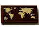 Part No: 87079pb1425  Name: Tile 2 x 4 with Tan World Map Pattern (Sticker) - Set 76218