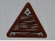 Part No: 892pb023L  Name: Road Sign 2 x 2 Triangle with Clip with Wood Grain and 3 Nails Pattern Model Left Side (Sticker) - Set 9446