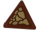 Part No: 892pb026R  Name: Road Sign 2 x 2 Triangle with Clip with Dark Tan Scales Pattern Model Right Side (Sticker) - Set 70599