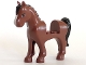 Part No: 93083c01pb03  Name: Horse with 2 x 2 Cutout with Brown Eyes, White Blaze Pattern and Black Mane & Tail Pattern