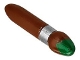 Part No: 93552pb01  Name: Minifigure, Utensil Paint Brush with Silver Ring and Green Tip Pattern
