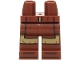 Part No: 970c00pb1814  Name: Hips and Legs with SW Robe Ends, Dark Tan Shirt Tail, Black and Dark Brown Shoe Tips Pattern