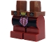 Part No: 970cm59pb001  Name: Hips and Dark Red Medium Legs with Gold Buckle, Silver Clasps, Medium Lavender Loincloth with Reddish Brown Markings, Black Leggings Pattern
