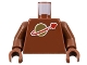 Part No: 973p90new2c13  Name: Torso with Classic Space Logo High on Torso Pattern, Inside with Ribs (second reissue) / Reddish Brown Arms / Reddish Brown Hands