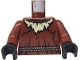 Part No: 973pb0304c01  Name: Torso Batman Ripped Neck with Straw and Rope Belt Pattern / Reddish Brown Arms / Black Hands