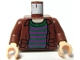 Part No: 973pb0315c01  Name: Torso Harry Potter Open Shirt and Striped Sweater Pattern / Reddish Brown Arms / Light Nougat Hands