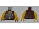 Part No: 973pb1016c01  Name: Torso Dino Vest with String Pattern / Yellow Arms / Yellow Hands