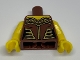 Part No: 973pb1407c01  Name: Torso Female Armor with Gold Decorations Pattern / Yellow Arms / Yellow Hands