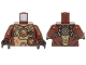 Lot ID: 395118844  Part No: 973pb1877c01  Name: Torso Fur with Gold Mechanical Armor, Pouch and Fire Chi Emblem Pattern / Reddish Brown Arms / Dark Brown Hands