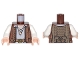 Lot ID: 393943094  Part No: 973pb2667c01  Name: Torso PotC Vest with Gold Design with White Open Shirt, Belt and Pendant Pattern / White Arms / Light Nougat Hands