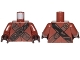 Part No: 973pb2931c01  Name: Torso SW Jawa with Dark Brown and Black Pouches and Straps with Black Stains Pattern / Reddish Brown Arms / Dark Brown Hands