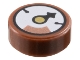 Part No: 98138pb444  Name: Tile, Round 1 x 1 with White Gauge with Black Pointer, Gold Circle and Copper Section Pattern
