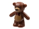 Part No: 98382pb002  Name: Teddy Bear with Black Eyes, Nose and Mouth, Medium Nougat Stomach and Muzzle and Red Bow Tie Pattern