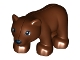 Part No: bearcubc01pb01  Name: Duplo Bear Baby Cub with Black Muzzle and Square Eyes Pattern