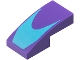 Part No: 11477pb209  Name: Slope, Curved 2 x 1 x 2/3 with Medium Azure Chevron Pattern