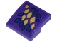 Part No: 15068pb628  Name: Slope, Curved 2 x 2 x 2/3 with Pearl Gold and Dark Blue Dragon Scales Diagonal Arrangement Pattern (Sticker) - Set 71836