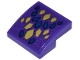 Part No: 15068pb630  Name: Slope, Curved 2 x 2 x 2/3 with Pearl Gold and Dark Blue Dragon Scales Chevron Arrangement Pattern (Sticker) - Set 71836