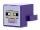 Part No: 19727pb014  Name: Creature Head Pixelated with Black and White Eyes, Bright Pink Nose, Tan Face on White Background Pattern (Minecraft Sheep)