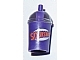 Part No: 20398pb02  Name: Minifigure, Utensil Cup, Dome Lid Cup and Straw with Molded Trans-Clear Lid and Printed Dark Purple and Orange 'SQUISHEE' Pattern