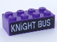 Part No: 3001pb018  Name: Brick 2 x 4 with 'KNIGHT BUS' Pattern