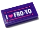 Part No: 3069pb0735  Name: Tile 1 x 2 with Heart and 'I FRO-YO' Pattern (Sticker) - Set 41320