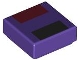 Part No: 3070pb379  Name: Tile 1 x 1 with Black and Dark Red Rectangles Pattern (Minecraft Endermite Face)