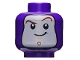 Part No: 3626cpb2382  Name: Minifigure, Head Balaclava with Face Hole, Dark Brown Curved Eyebrows, Chin Dimple, Closed Mouth Smile Pattern (Buzz Lightyear) - Hollow Stud