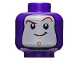 Part No: 3626pb2382  Name: Minifigure, Head Balaclava with Face Hole, Reddish Brown Curved Eyebrows, Chin Swirl and Dimple, Closed Mouth Smile Pattern (Buzz Lightyear)