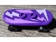 Part No: 42511c01pb20  Name: Minifigure, Utensil Skateboard Deck with Lavender and Medium Lavender Lightning Bolts Pattern (Sticker) with Black Wheels (42511pb20 / 2496) - Set 41327