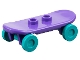 Lot ID: 416973626  Part No: 42511c07  Name: Minifigure, Utensil Skateboard Deck with Dark Turquoise Wheels (42511 / 2496)