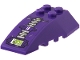 Part No: 43712pb077  Name: Wedge 6 x 4 Triple Curved with Lime Tube, Purple and Silver Supports and Silver Scratches Pattern (Sticker) - Set 80022