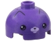 Lot ID: 399912284  Part No: 553pb048  Name: Brick, Round 2 x 2 Dome Top with Cat Face, Black Eyes, Nose, and Pointed Ear Outlines, Lavender Muzzle Pattern