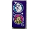 Part No: 87079pb1252  Name: Tile 2 x 4 with 2 Dogs in White Circles with Dots Pattern (Sticker) - Set 41691