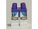 Part No: 970c01pb52  Name: Hips and White Legs with Dark Turquoise and Dark Purple Pockets and Gold Knee Pads Pattern