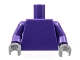 Part No: 973c049  Name: Torso Plain / Dark Purple Arms / Dark Bluish Gray Hands