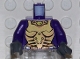 Part No: 973pb0422c01  Name: Torso Exo-Force Gold Body Armor with Amulet Pattern / Dark Purple Arms / Dark Bluish Gray Hands