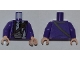 Part No: 973pb0943c01  Name: Torso Harry Potter Bus Driver Jacket and Black Tie Pattern / Dark Purple Arms / Light Nougat Hands